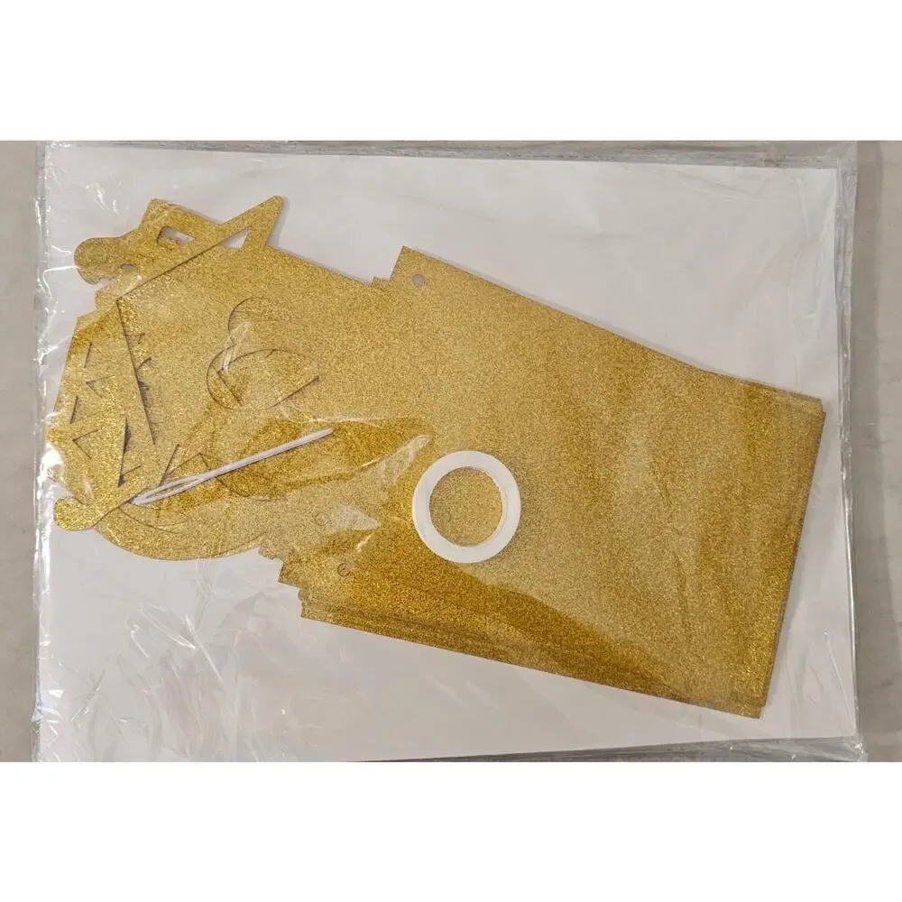 NEW Gold Glitter Engagement Party Decorations Set Banner Backdrop Balloons Kit